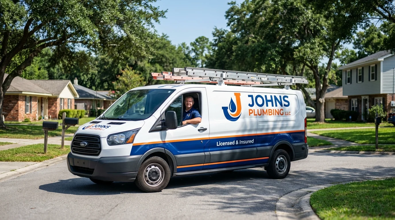 Johns Plumbing LLC service van in Wheat Ridge, CO