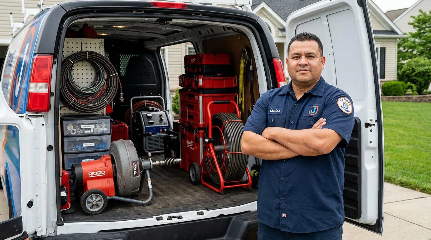 Professional drain cleaning equipment and Johns Plumbing LLC plumber in Wheat Ridge