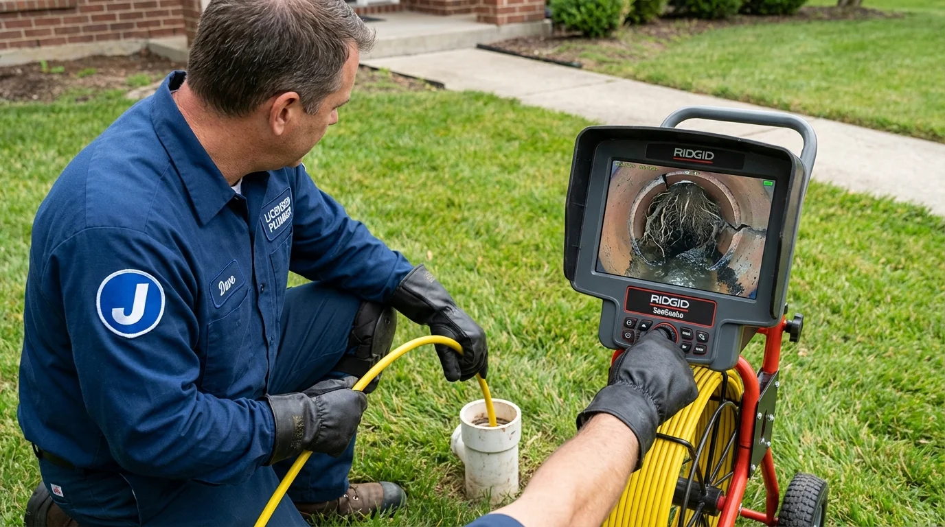 Sewer camera inspection being performed by Johns Plumbing LLC in Wheat Ridge