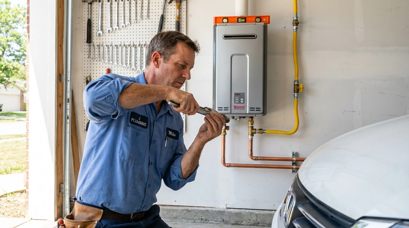 Tankless water heater installation by a Johns Plumbing LLC plumber in Wheat Ridge